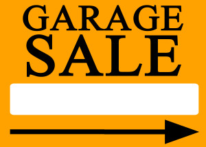 garage sale sign