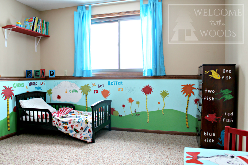 dr. seuss kids room - welcome to the woods