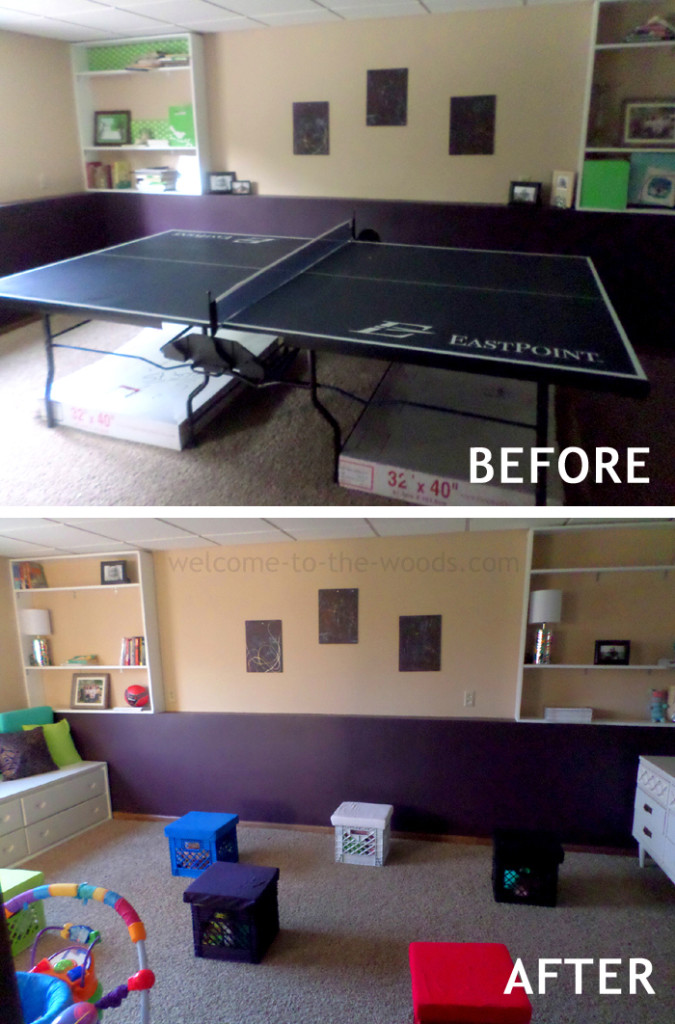 Before and After Playroom Makeover