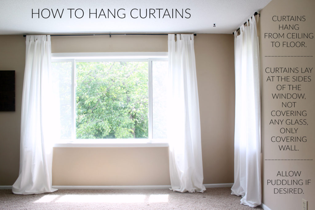 Hanging curtains the best way to let the most light into your space and make your room feel larger.
