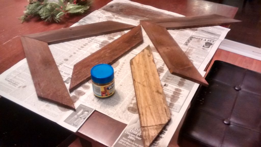 Staining pallet wood with homemade stain