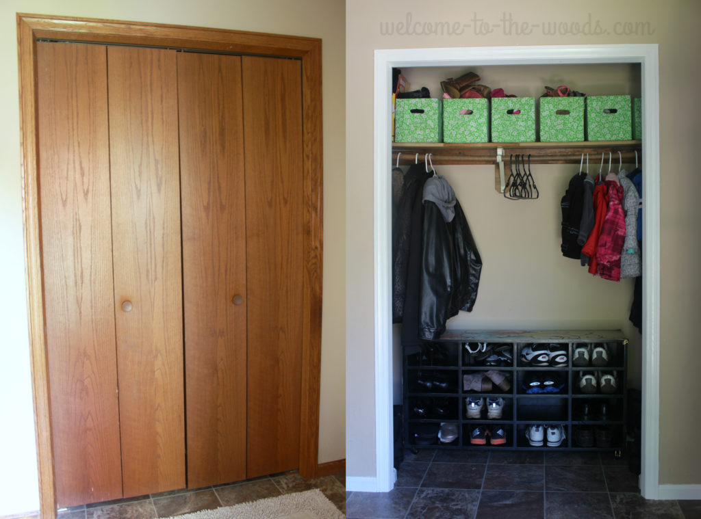 Removing your closet doors can actually open up a space and help you stay organized!