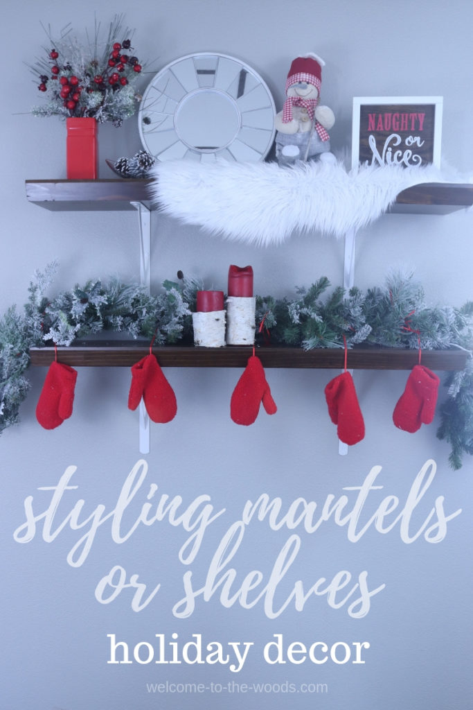 Learn tips and tricks to styling a mantel or shelf with your stunning holiday display