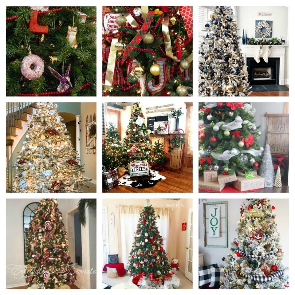 Large blog hop featuring multiple Christmas tree styles