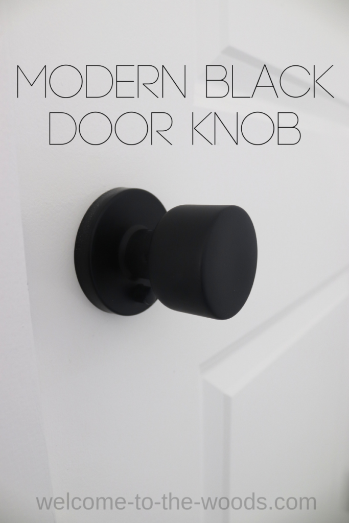 A modern door knob choice in matte black with a lock for privacy not on the handle!