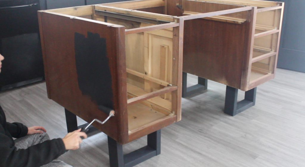 Transforming old lawyer's desk into a DIY kitchen island