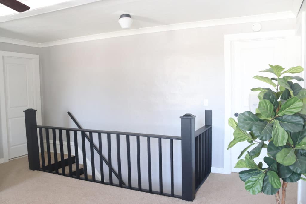 Amazing black railing staircase painted transformation