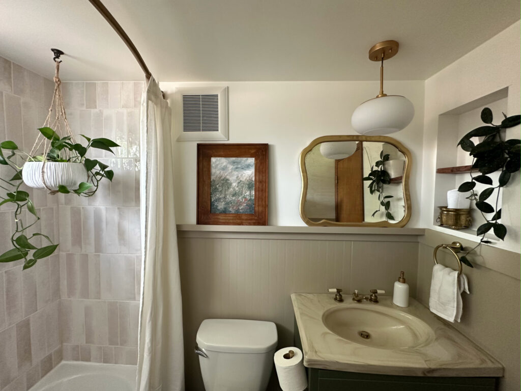 diy small bathroom remodel vintage modern style