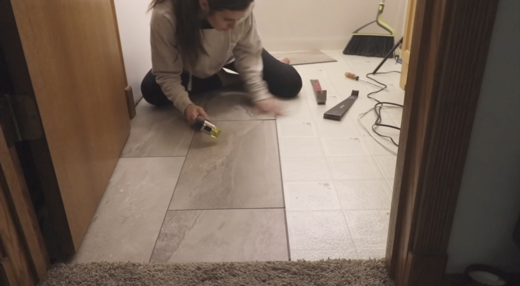 budget bathroom flooring 